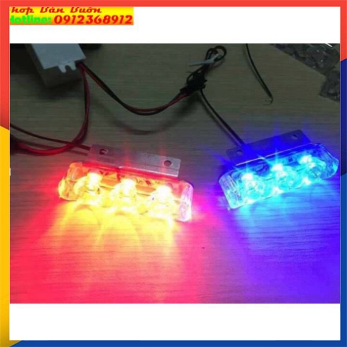 Đèn led police chớp cảnh sát màu xanh đỏ giá 1 cặp