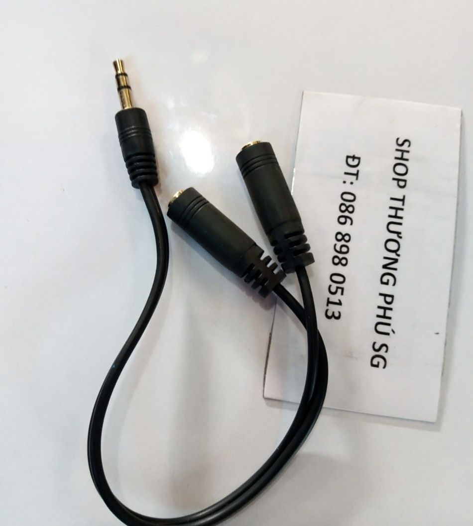 Dây chia loa 1 đầu 3.5mm ra 2 đầu 3.5mm - đoạn dây