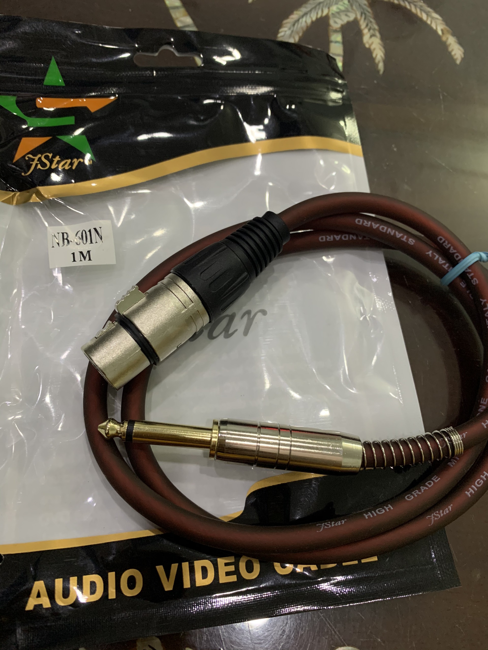 [HCM]Dây cắm Micro XLR đầu 6.5mm dài 1M