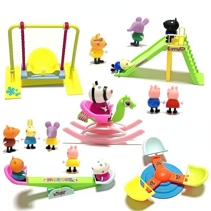 利Đồ chơi lắp ráp mô hình nhà heo Peppa Pig cho bé
