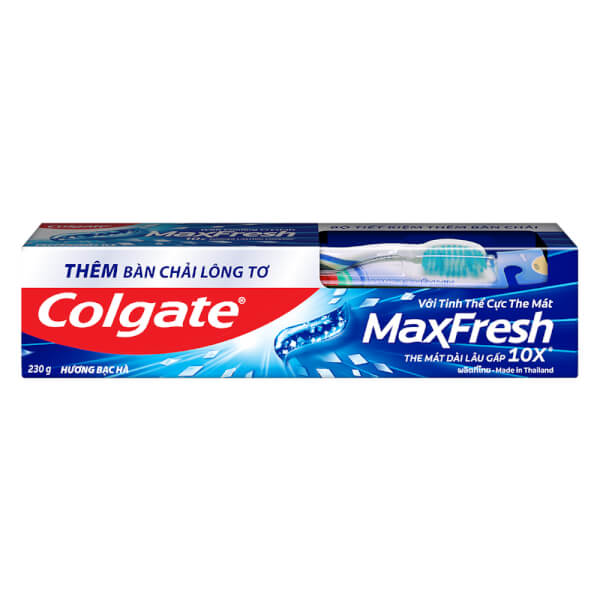Kem Đánh Răng Colgate Maxfresh Bạc Hà + BCDR Tuýp 230G