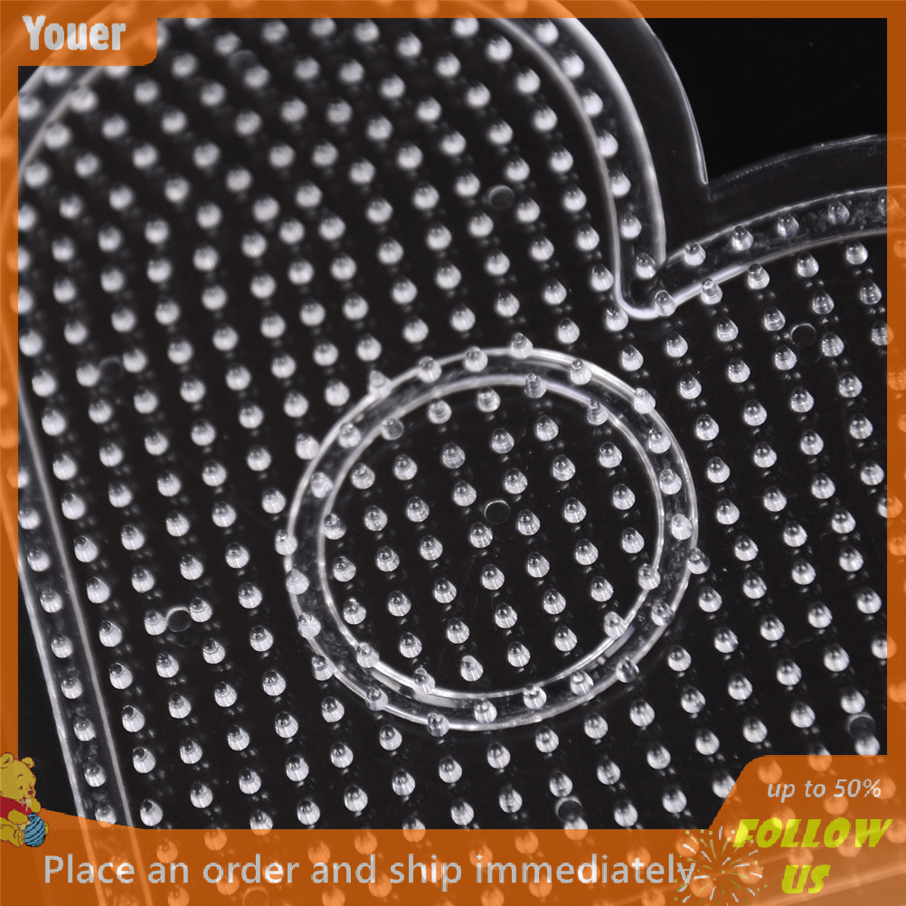 Youer】 Fashion 4pcs/lot Square Round Star Heart Perler Hama Beads Peg Board  Pegboard for 2.6mm