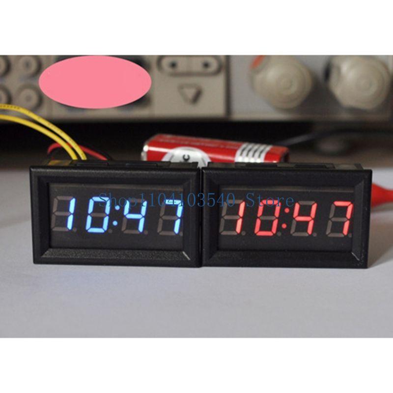 02DC LED DIY Vehicle Electronic Clock Car Motorcycle Timer LED Digital ...