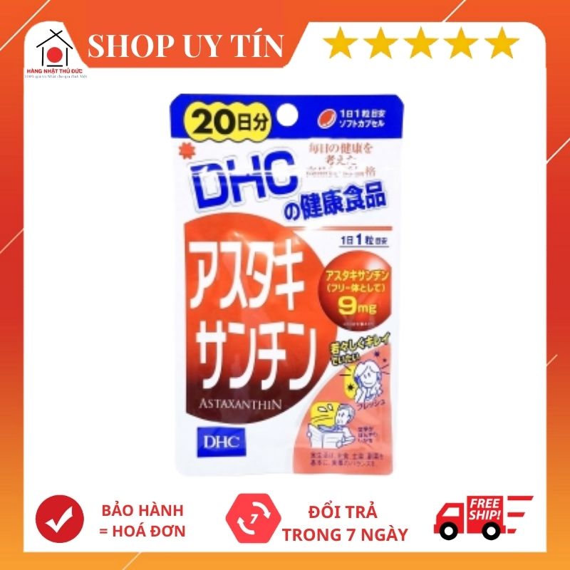 Viên uống chống lão hóa Astaxanthin DHC' 20 ngày gói 20 viên
