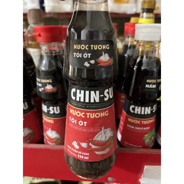 Nước tương chin-su tỏi ớt - chin-su đậu nành chai 250ml