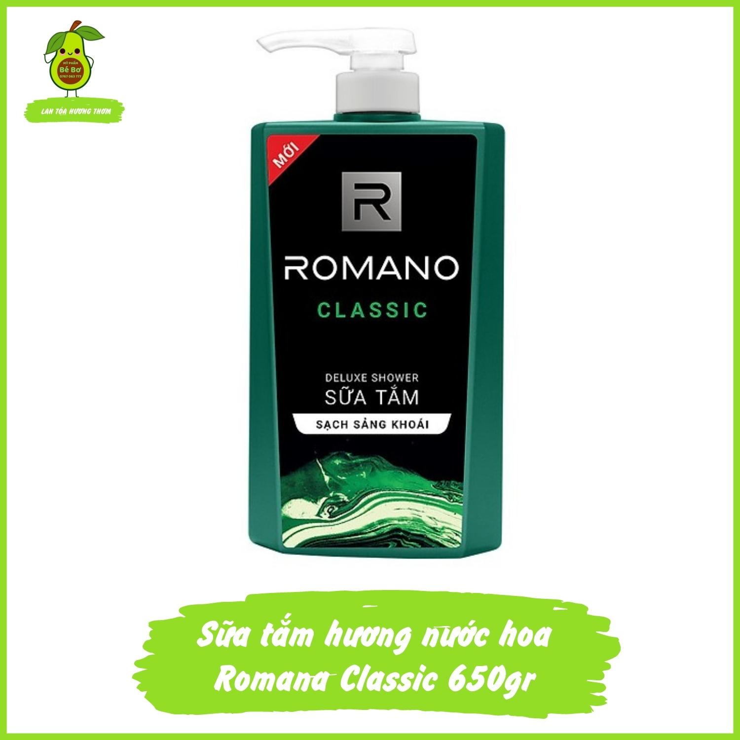 Sữa tắm Romano 650gr - Sữa tắm hương nước hoa nam sạch khuẩn ngăn mùi dưỡng da sảng khoái thumbnail