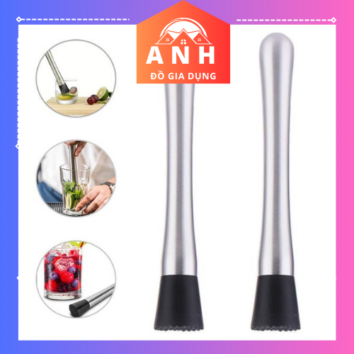 Chày dầm inox pha chế cocktail trà sữa | chày bar inox pha chế hàng tốt