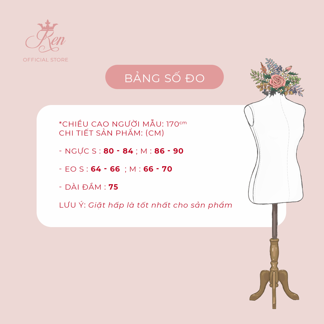 REN BY TEE - Đầm Xòe Thắt Nơ Vai
