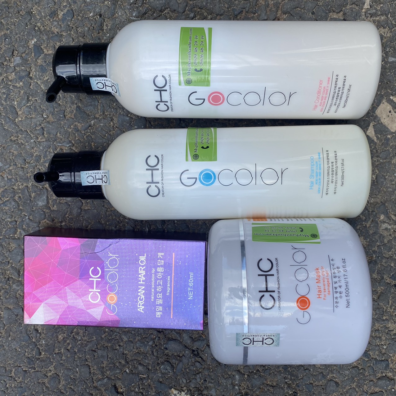Tinh dầu dưỡng tóc CHC GOCOLOR Argan Hair Oil 60ml ( Korea )
