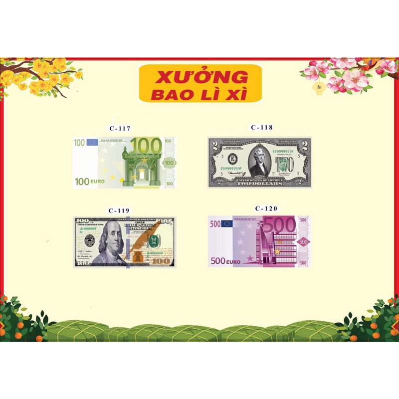 100 bao lì xì mẫu đô