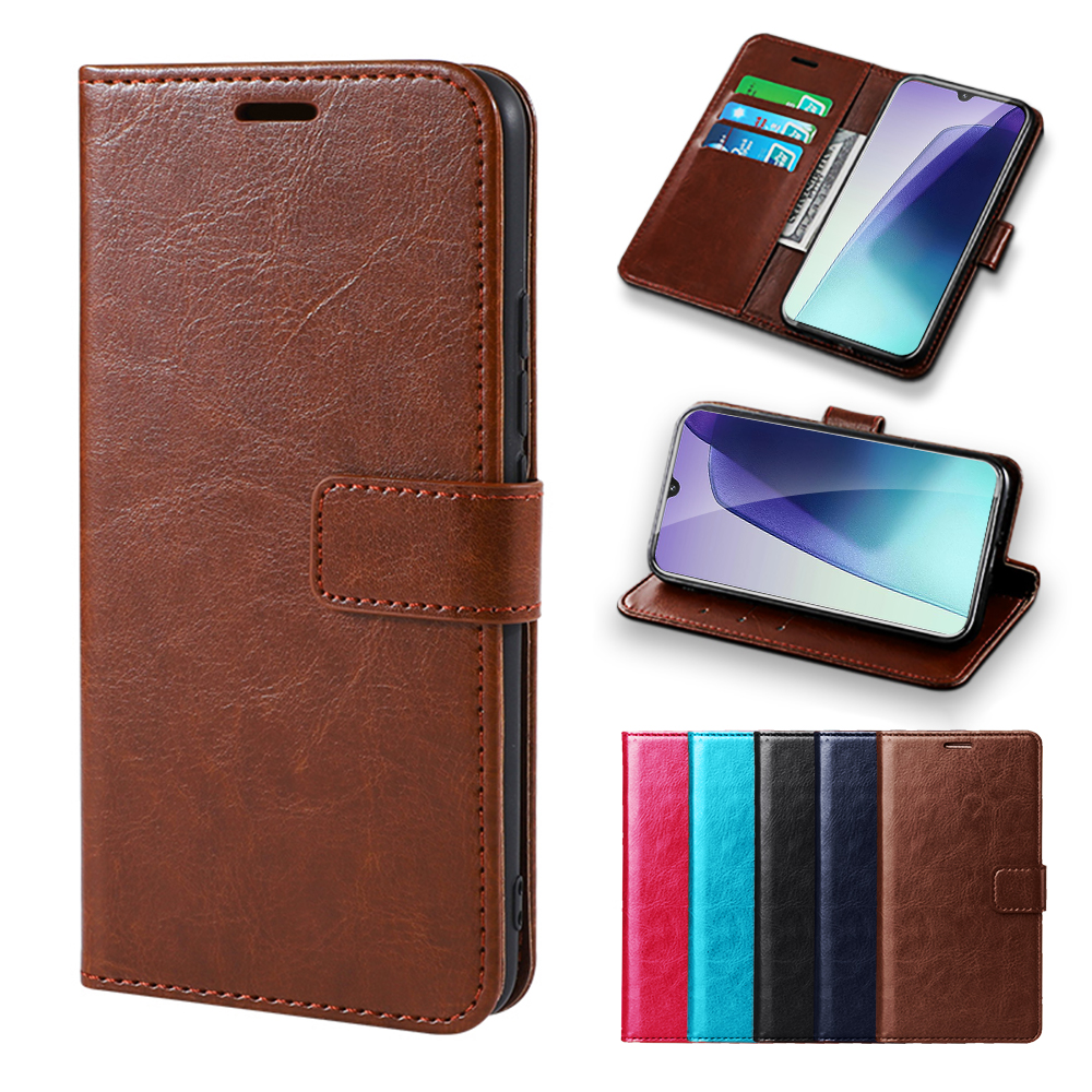 For Xiaomi Redmi 14C 4G/Poco C75 Crazy Horse Leather Case for 6.88 inches xiaomi redmi 14c MI 14C 4G/poco C75 c75 Full Pack Glossy Luxury Leather Protective Cover Anti-Drop Phone Case. 