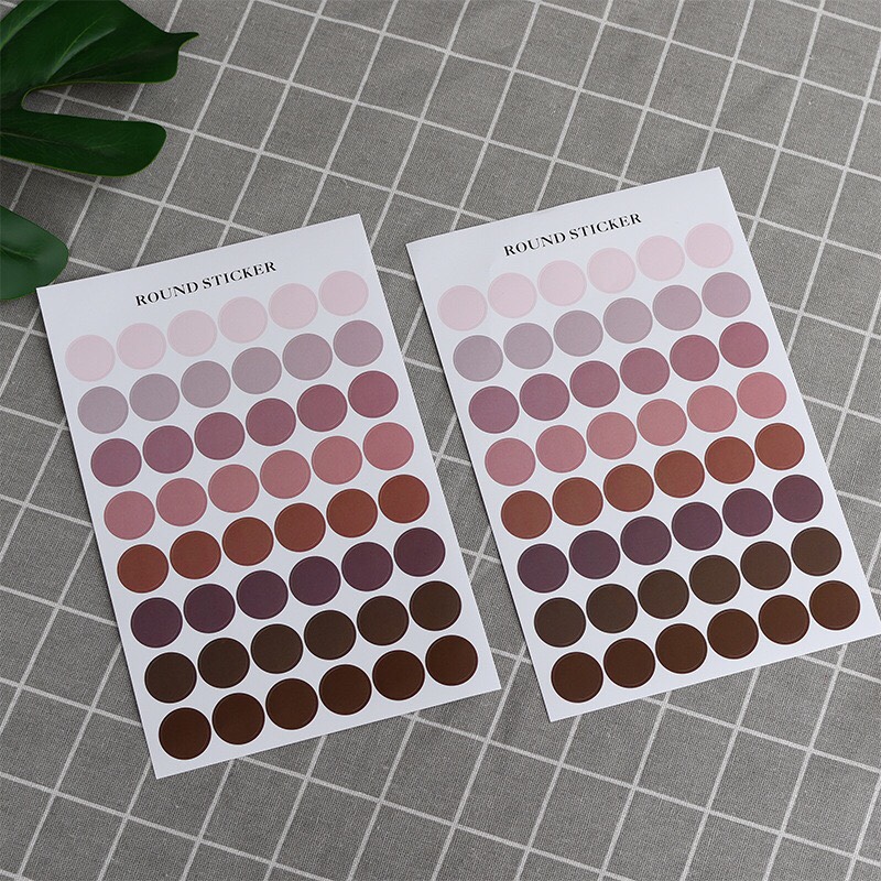 Color Round Sticker Nhiều Màu Sắc