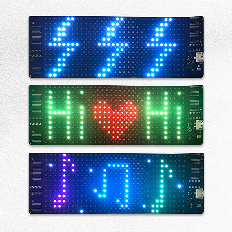 LED Pixel Soft Display Programmable LED Screen Night Light APP Control DIY Text Pattern Animation for Car Window, Store, Game Leima. 