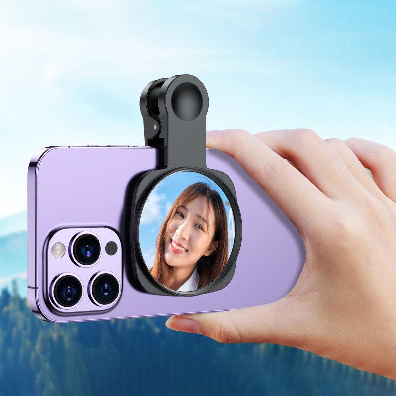 Smartphone Camera Mirror Reflection Clip Kit Portable Mobile Phone Camera Mirror Clip With Storage Bag Phone Rear Selfie Mirror. 