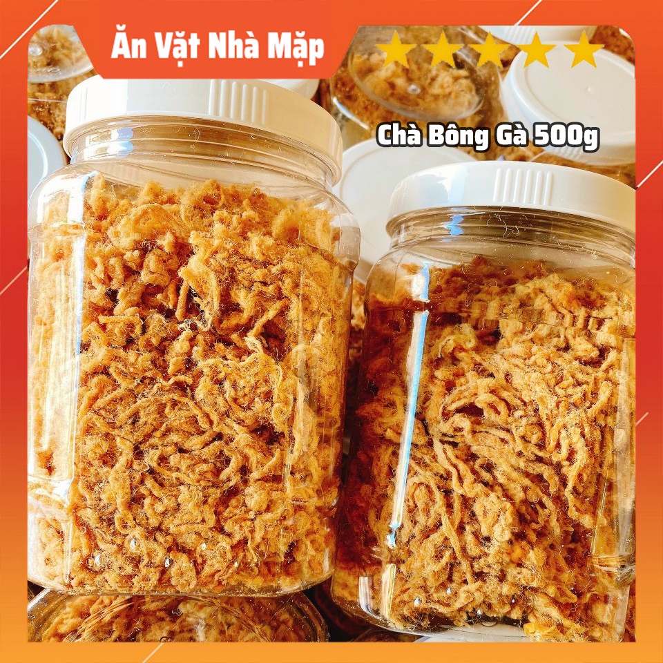 Khô chà bông gà xù nắp seal hủ pet 500g