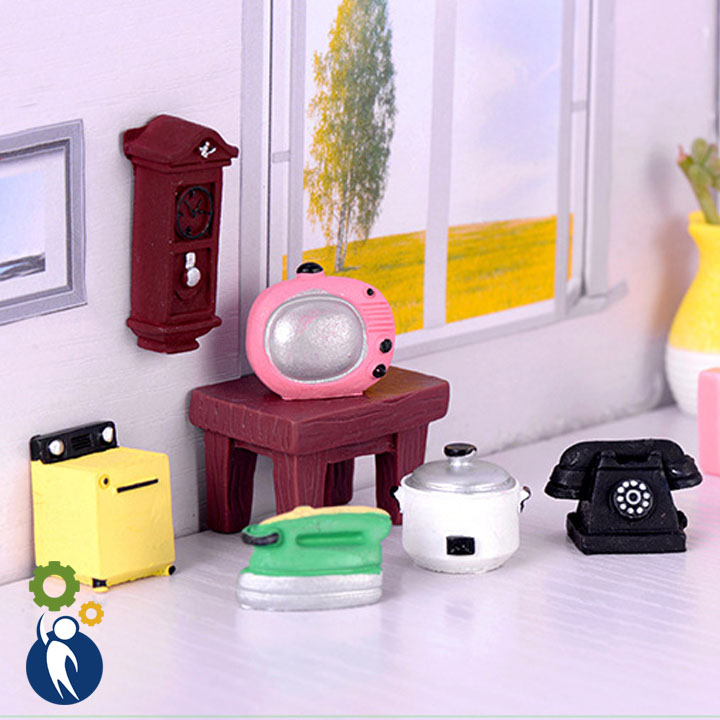 Điện Thoại Cổ Điển 2.5x1.5cm, Mô hình mini trang trí
