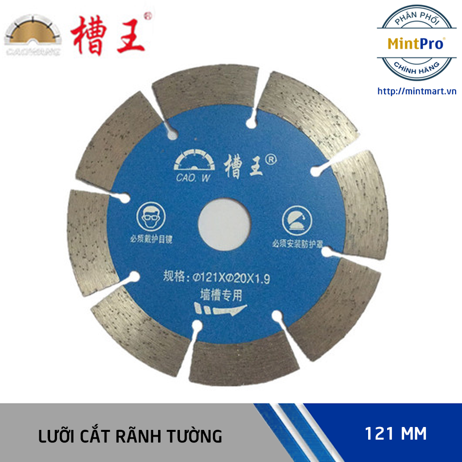 Lưỡi cắt rãnh tường Caowang Ø 121 mm