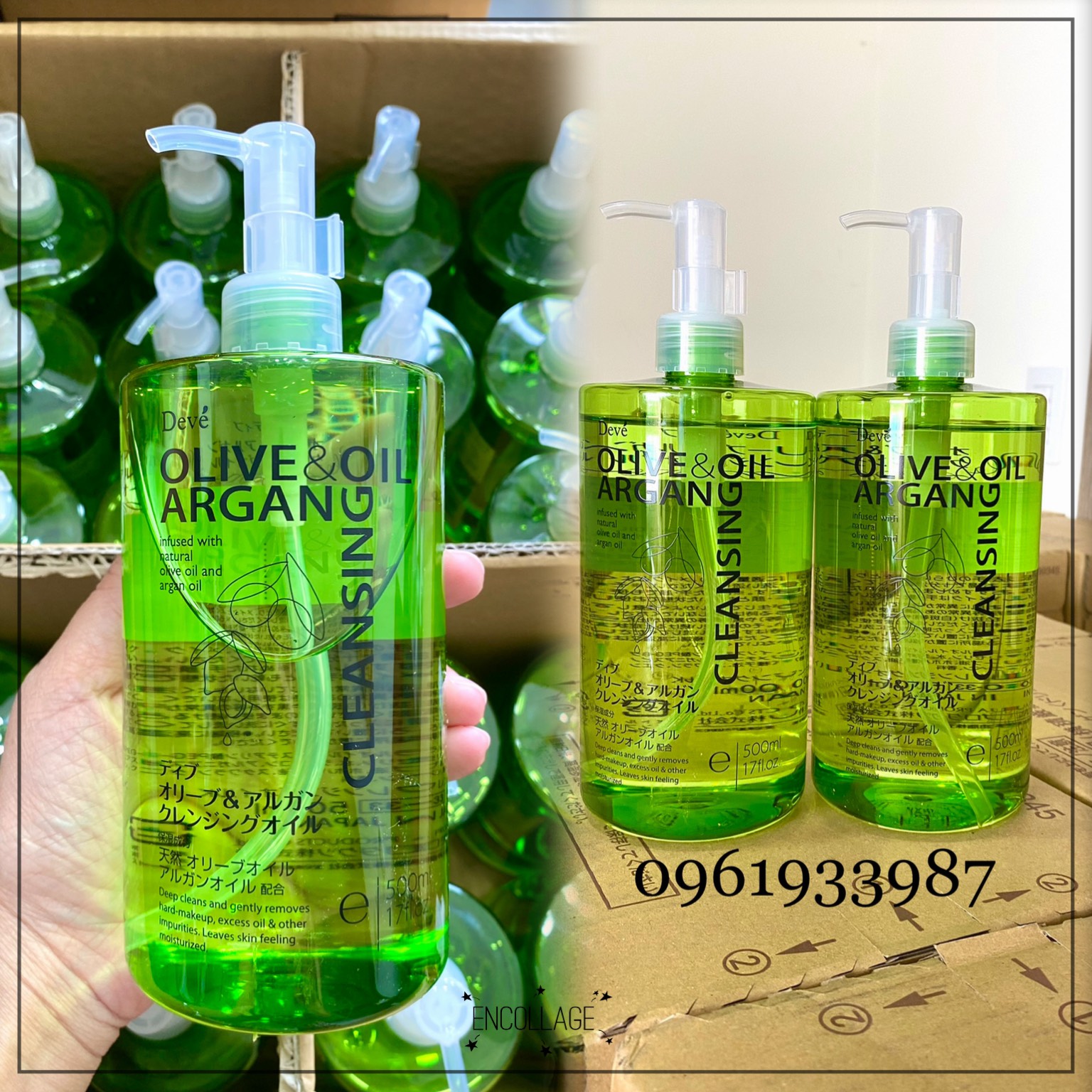 Dầu tẩy trang Olive & Argan Deve 500ml Nhật Bản chuẩn Auth