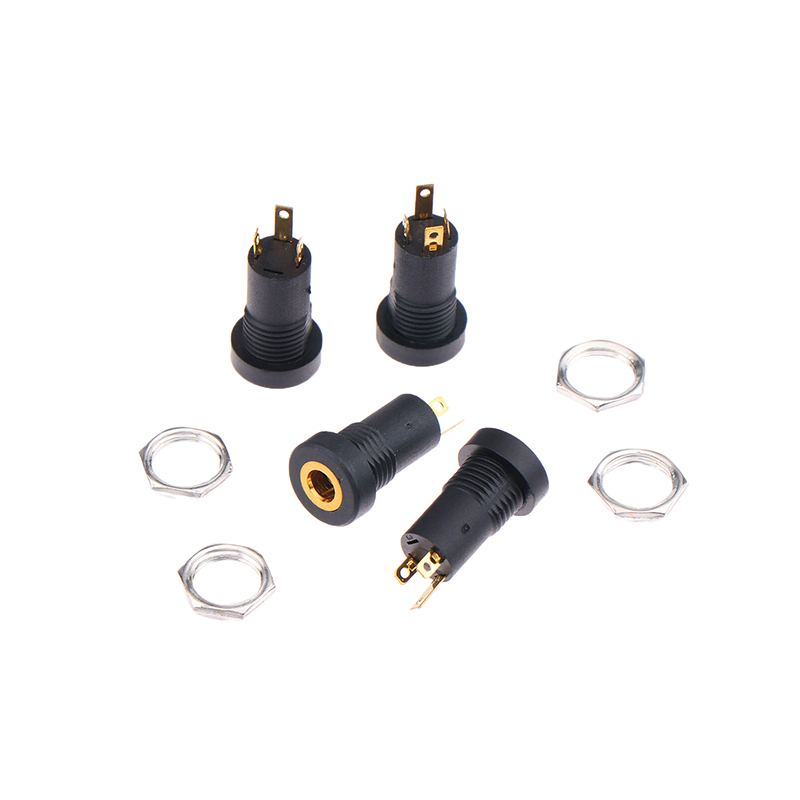 5Pcs 3/4Pin PJ392A Audio Jack Socket 3.5MM Headphone Female Socket Connector With Nut 3/4 Pole Stereo Audio Socket BOYUAN. 