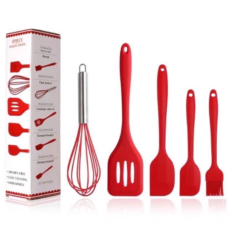 Bộ dụng cụ làm bánh 5 món silicon