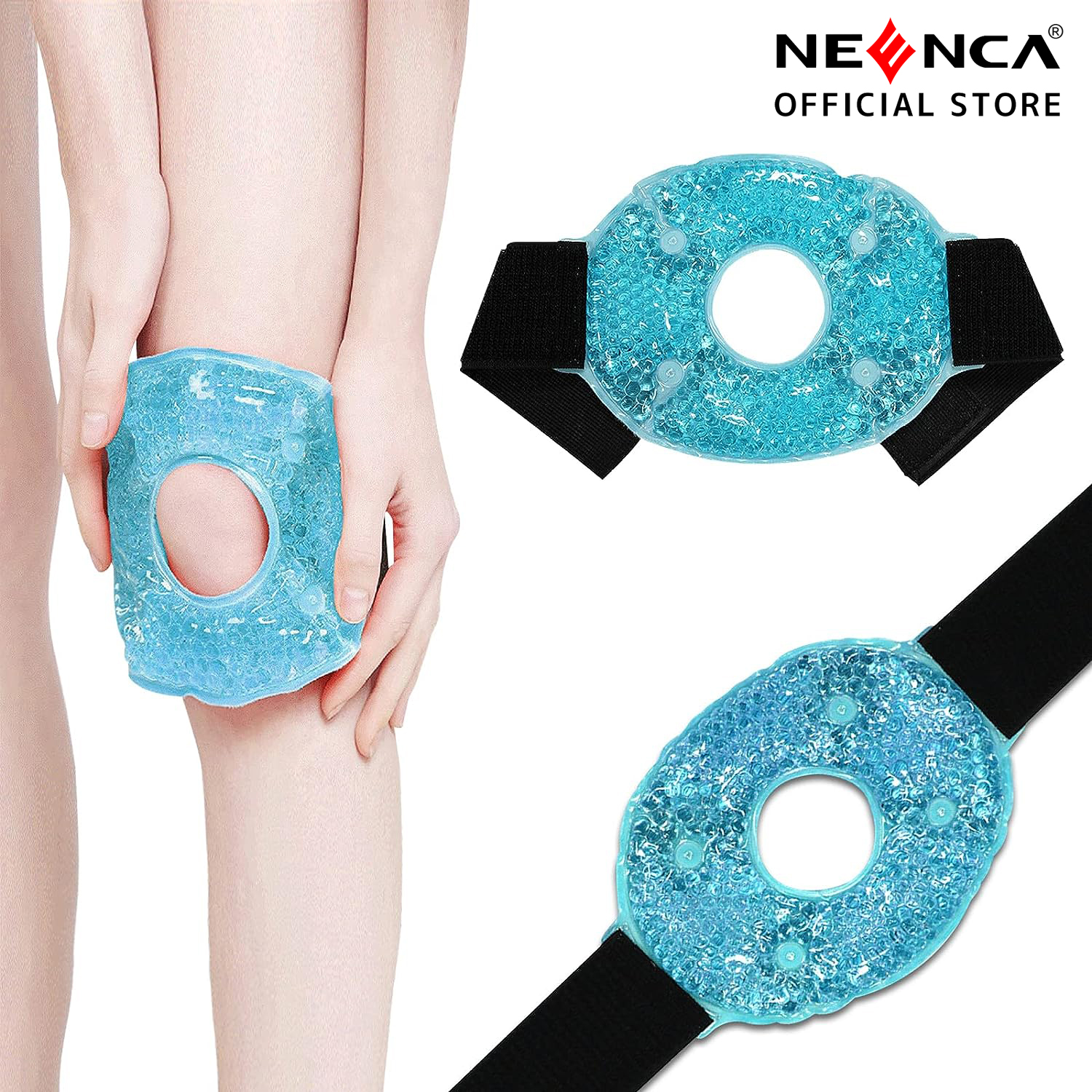 NEENCA Knee Brace with Ice Pack Wrap,Medical Grade Knee Support with 3  Reusable Cold/Hot Gel Pack,Injury and Pain Relief for Meniscus Tear,Joint