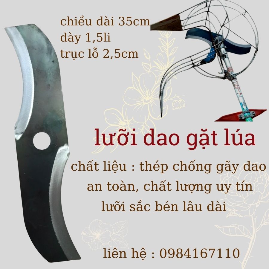 Lưỡi Dao máy gặt lúa siêu sắc dài 35cm