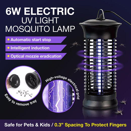 ⚡ Electric Shock Mosquito Killer Portable Insect Lamp Indoor Safe Non ...