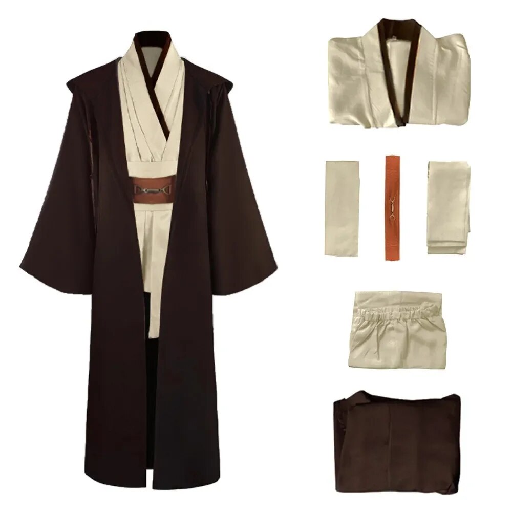 2023 New Version High Quality Obi-Wan Kenobi Cos Costume Star Soft Polyester Wars Cosplay Costume Halloween Jedi Role Playing