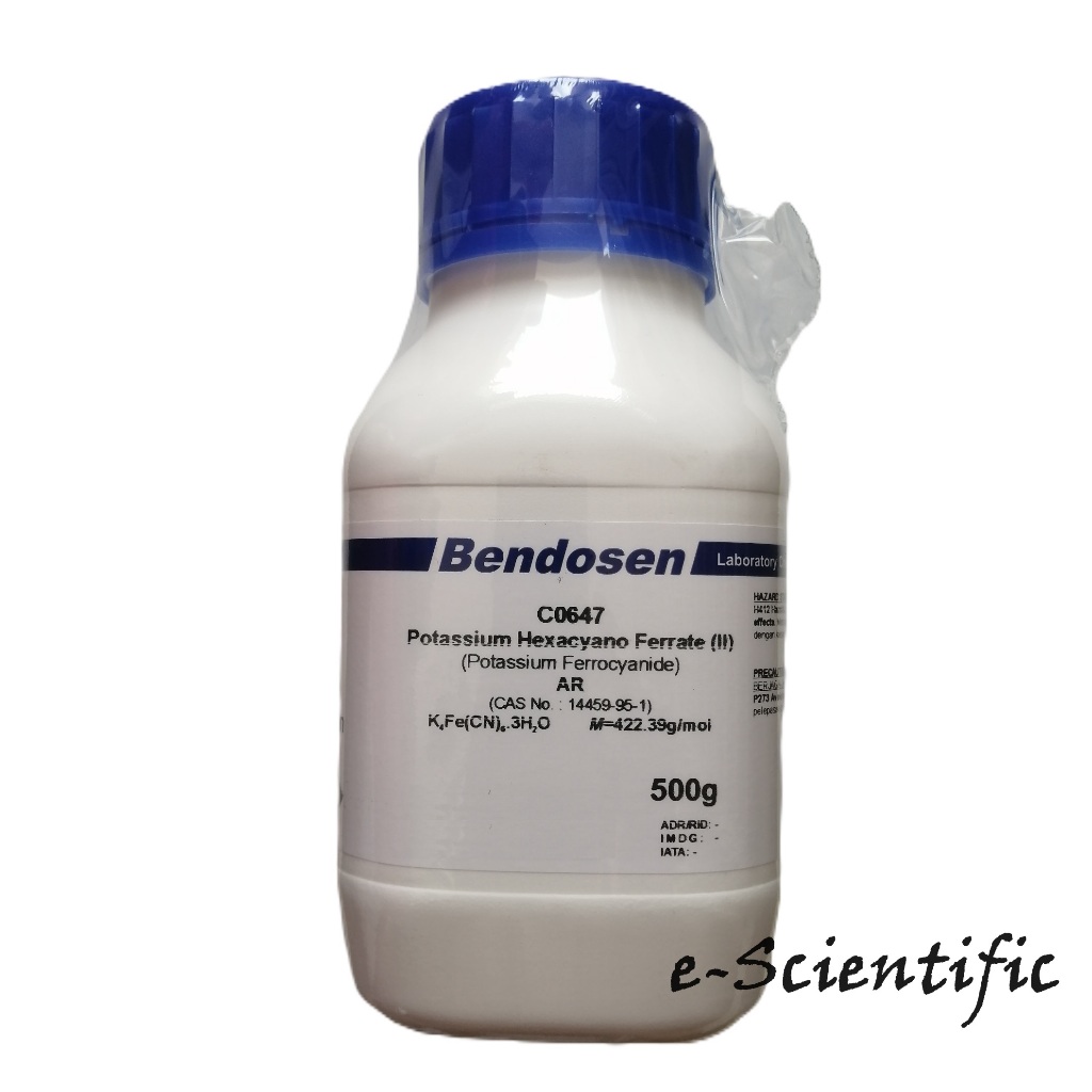 Potassium Ferrocyanide Potassium Hexacyanoferrate Ii Trihydrate Ar 500g Bendosen Lazada