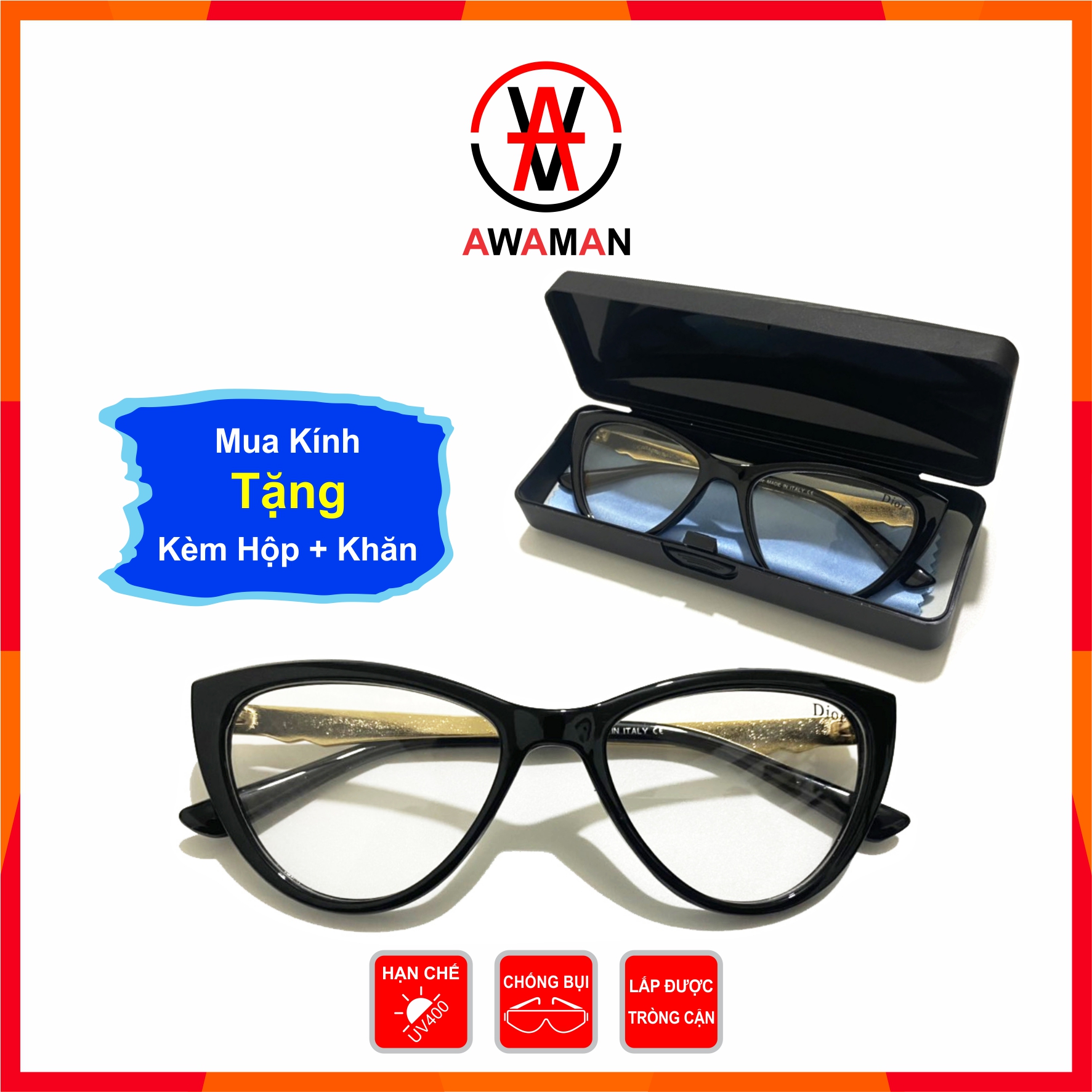 Kính Dior mắt mèo thời trang nữ cao cấp