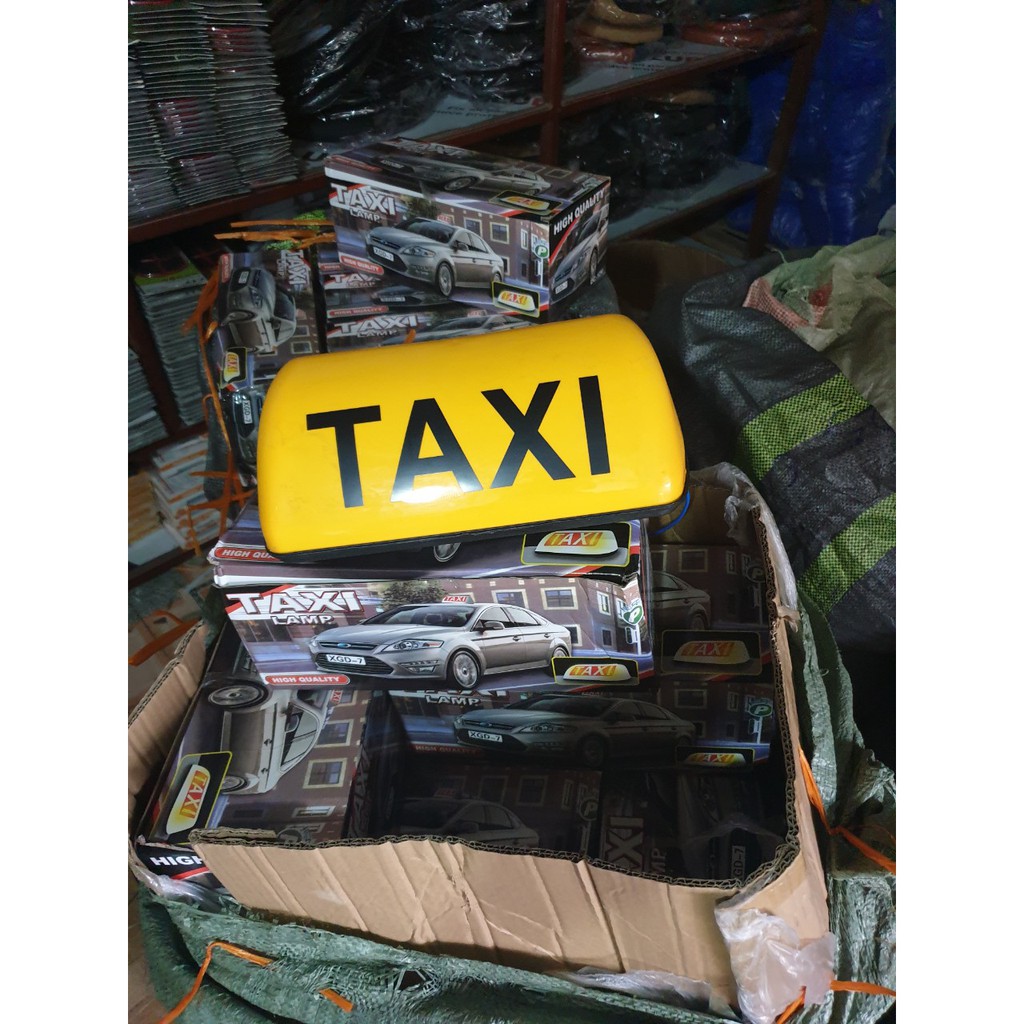 Mào taxi vàng - đế nam châm cỡ 35cm