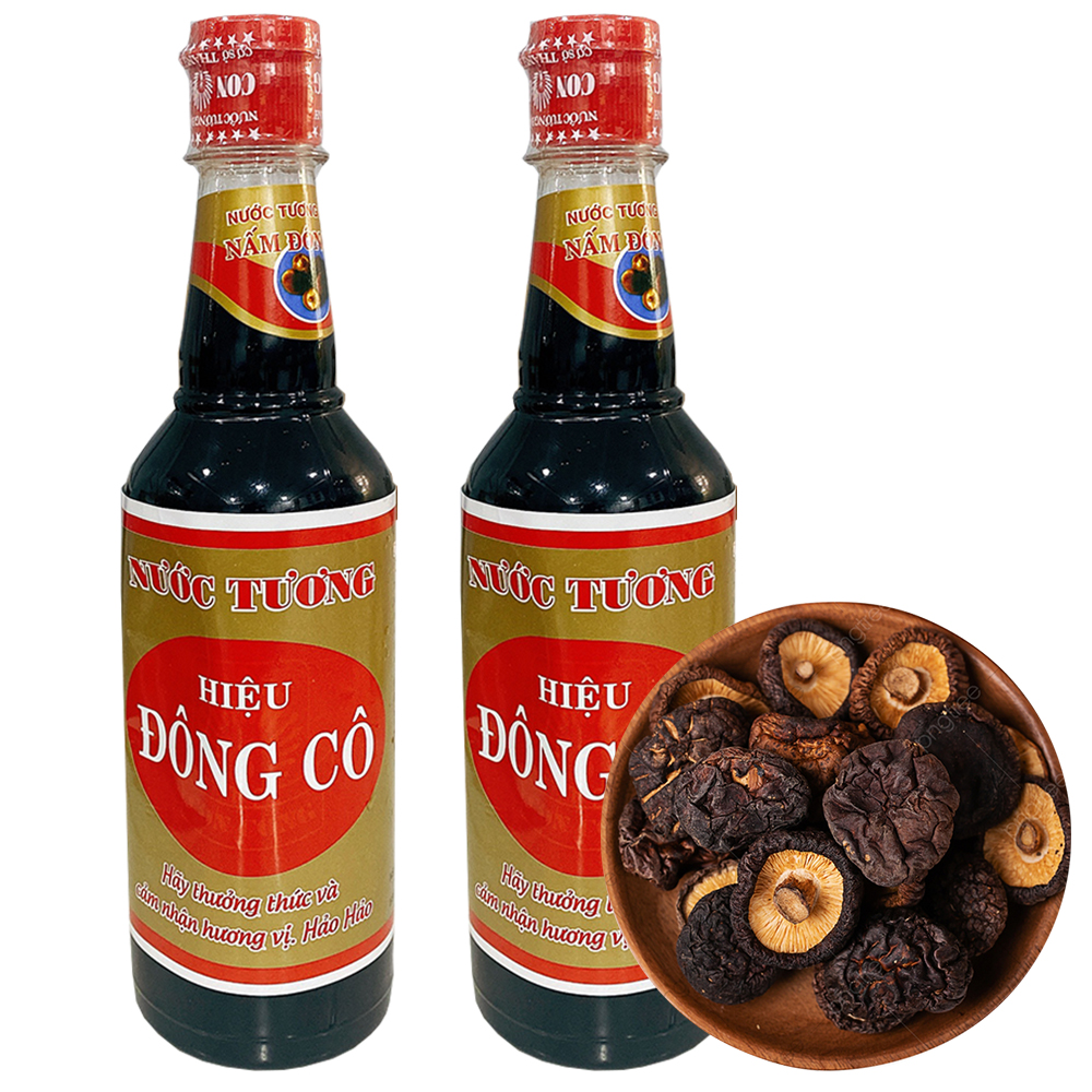[ GIÁ DÙNG THỬ ] COMBO 2 Chai ( mỗi chai 480ml ) Nước tương hương vị nấm Đông Cô mới - Cty Con Công Thành Phát [Có lựa chọn - COMBO 2 Chai/1 Chai]- Date mới 24 tháng.