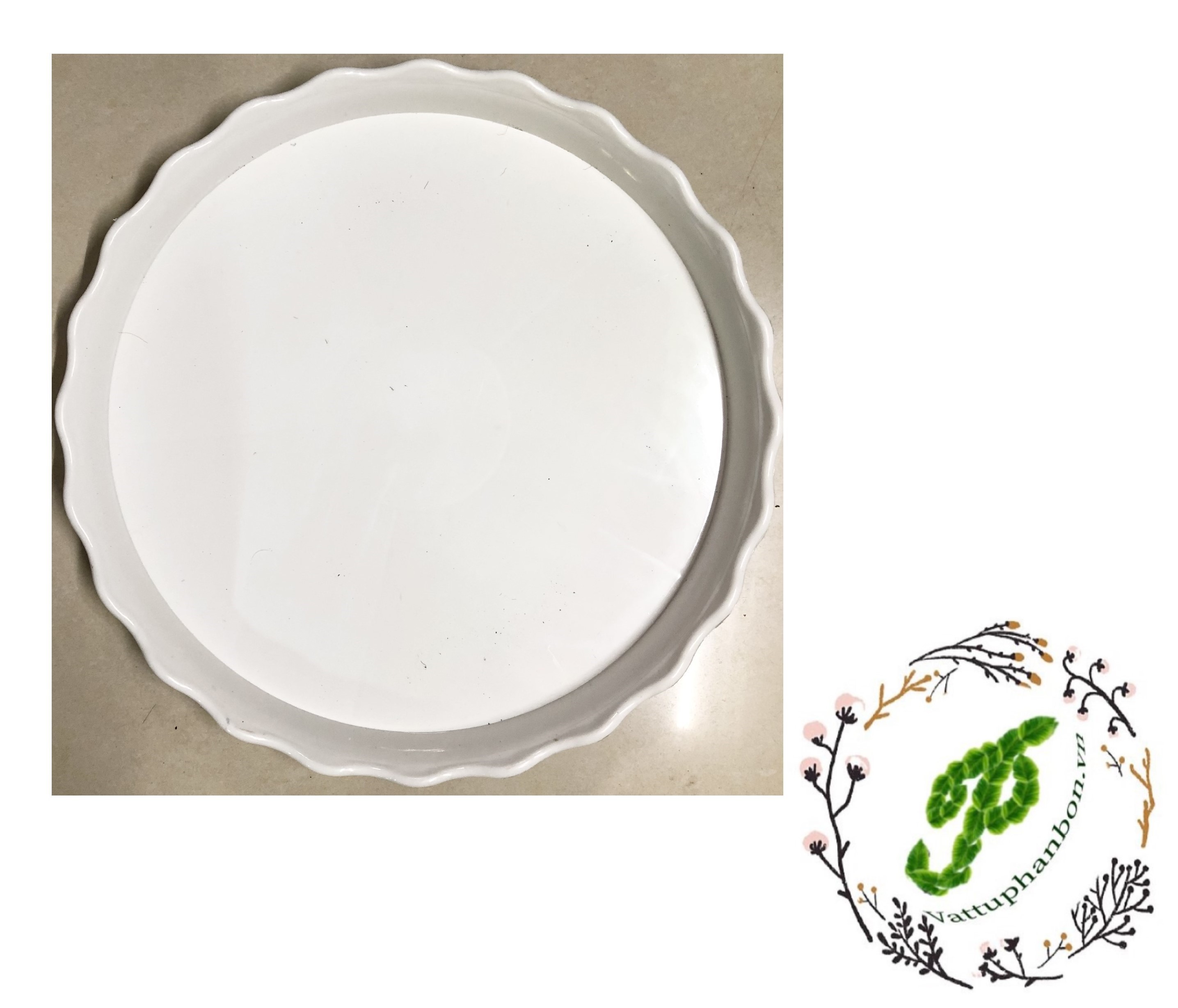 Đĩa lót chậu tròn khía phi 42cm - #061d#