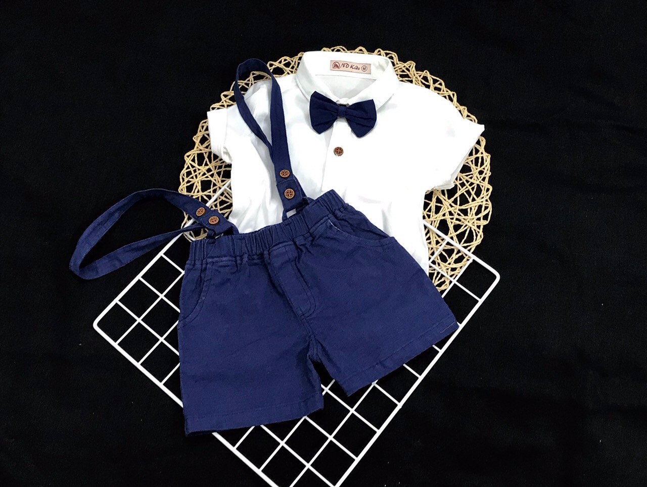 Bộ yếm vest gile bé trai