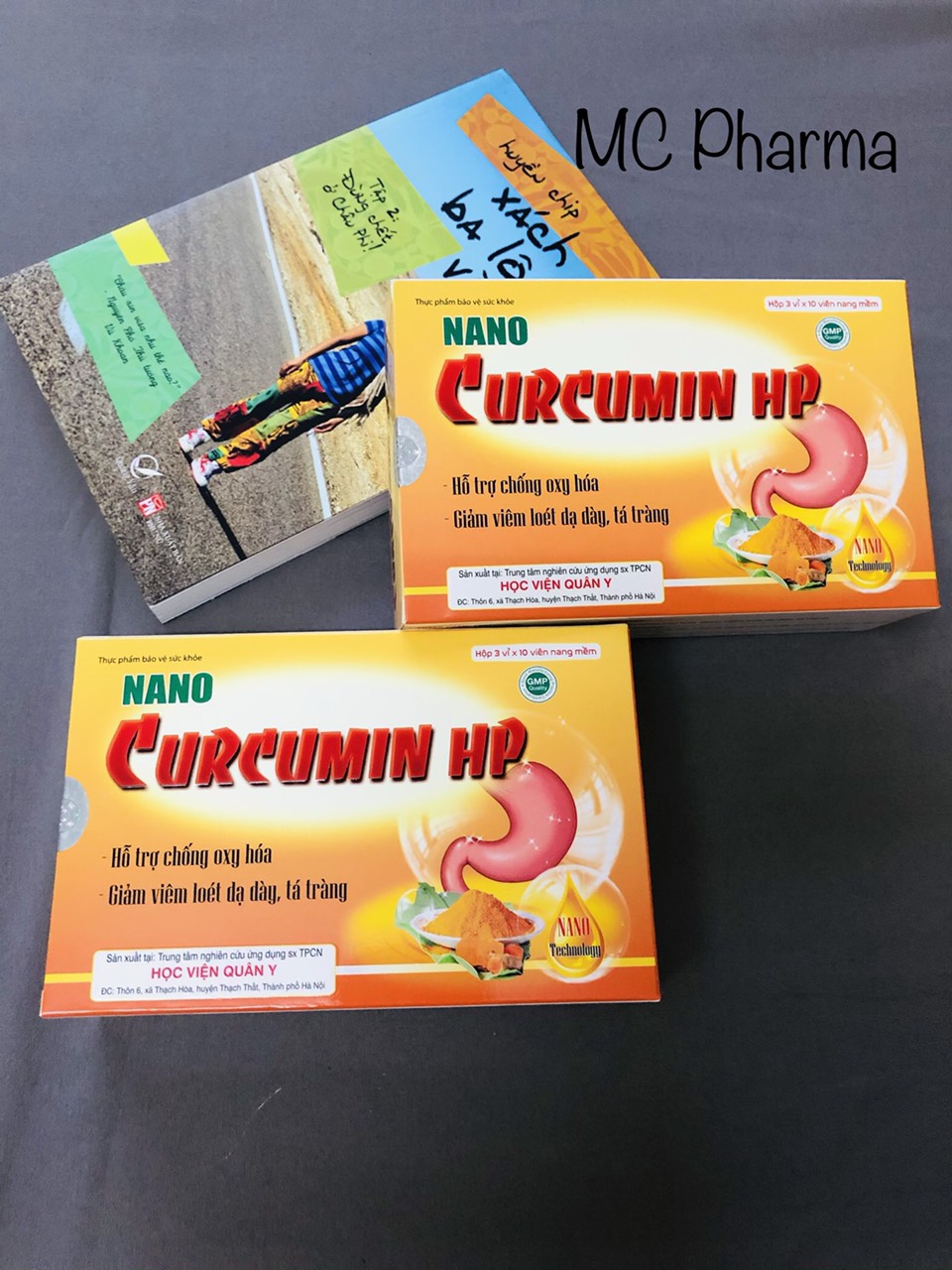 {Chính Hãng} Nano curcumin HP Học viện quân y {Hỗ trợ giảm viêm loét dạ dày, tá tràng}