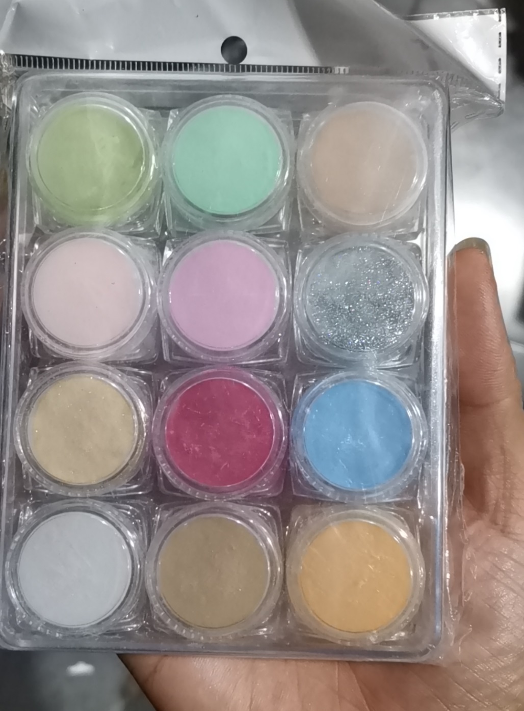 Set bột mỹ đắp nặn nhúng ombre 12 màu - sinailmi