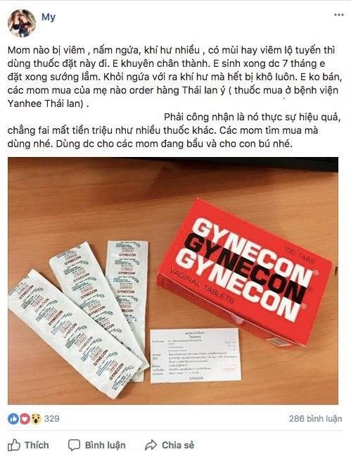 Viên đặt phụ khoa Gynecon Thái Lan(hộp 100v)
