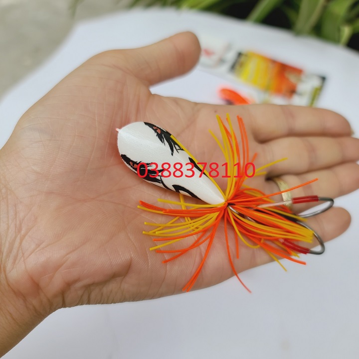 Mồi câu lóc cá gỗ lắc 3d thailan bản 4.3cm 8g