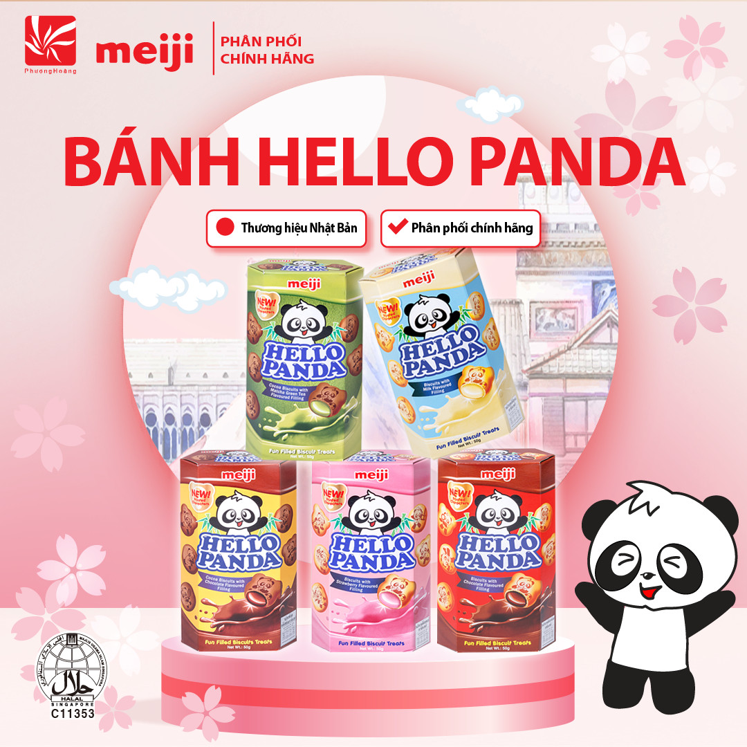 [ BÁNH GẤU MEIJI ] Hello Panda 40g 6 vị