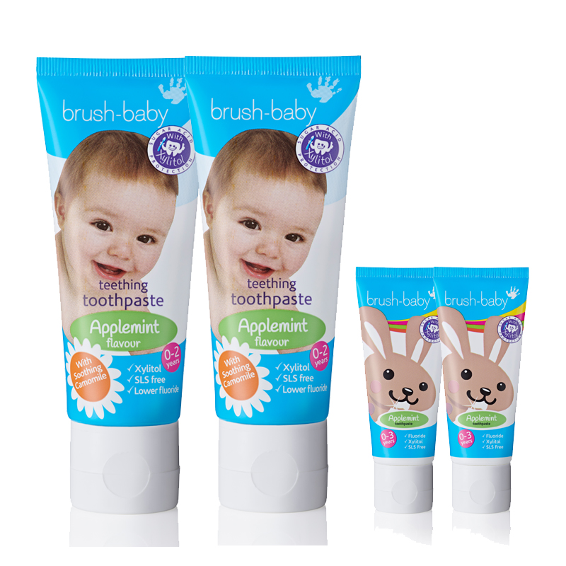brush baby teething toothpaste