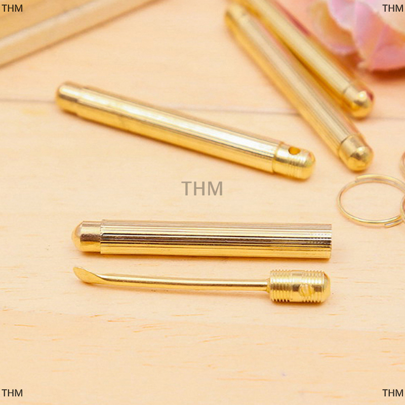 THM Gấp loại vàng ráy tai sạch hơn ráy tai sáp loại bỏ công cụ Tai muỗng kèm theo