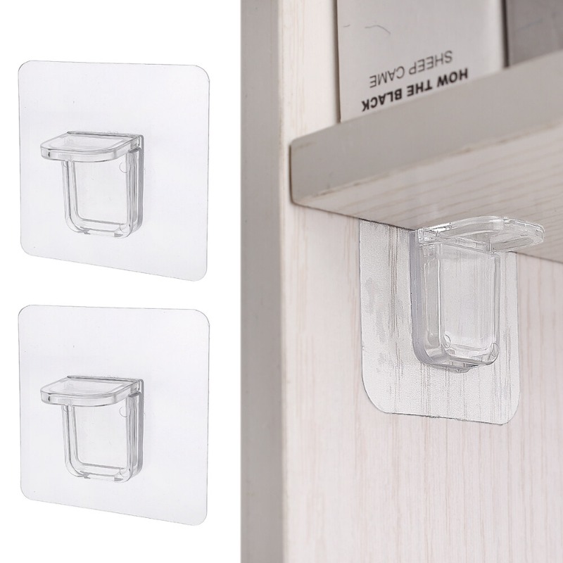 2/4PCS Cabinet Bracket Shelf Bracket Punch-Free Strong Partition Layer Fixed Hook Home Kitchen Accessories