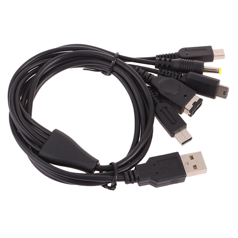 1.2M Cable Fast Charging Cable 5 In 1 USB Game Charger Cord Wire For New 3DS XL NDS Lite NDSI LL Wi I U GBA PSP XUANTING.