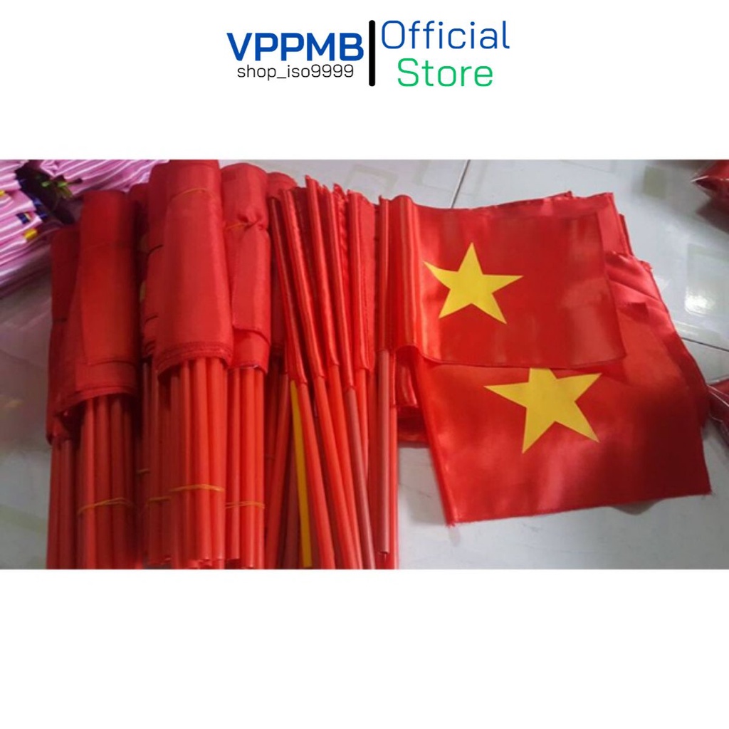 10 CỜ TỔ QUỐC VẪY CẦM TAY CÓ CÁN