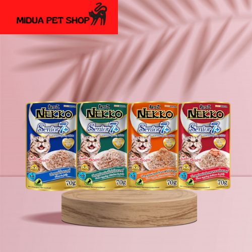 [Hoàn Tiền 10%] Combo 4 Nekko senior 7+ cho mèo lớn tuổi (ngẫu nhiên)