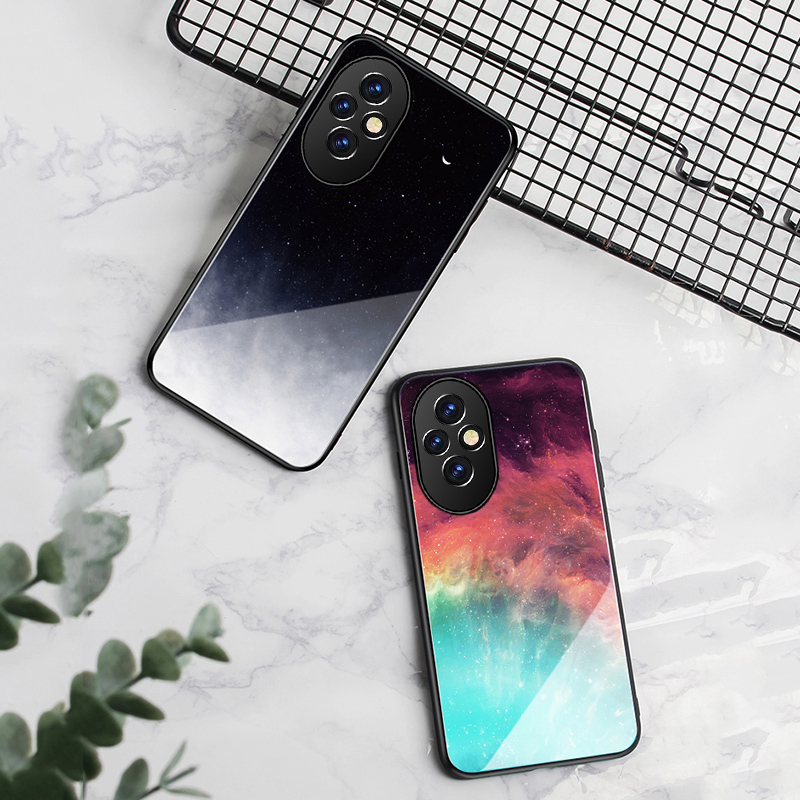 For Honor 200 Pro Lite case Tempered Glass mirror Protector Starry Sky Couple For Honor 200 Lite Pro Back Cover Phone Cases