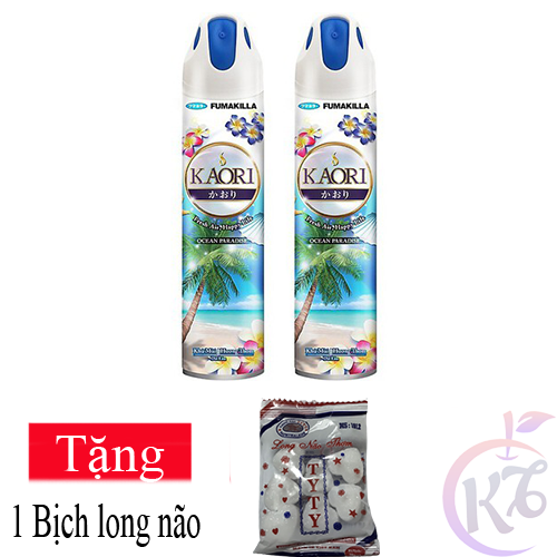 Combo2 chai Xịt phòng Kaori chai 280ml hương biển Tặng 1 bịch long não 20g - nước hoa xịt phòng thơm lâu