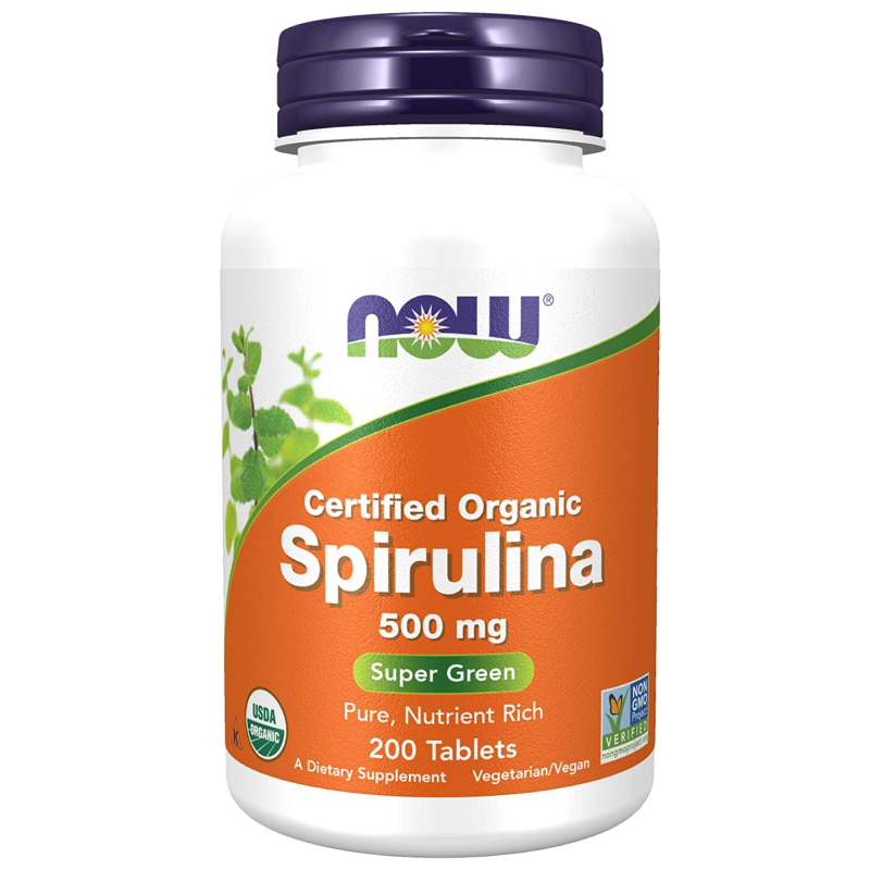 [Local Delivery] Now Foods Certified Organic Spirulina 500 mg, 200 /