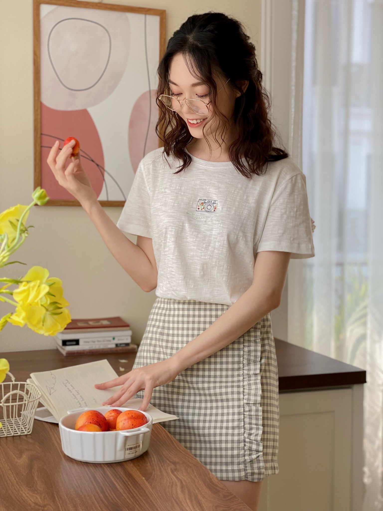 Chân Váy Mix Bèo - Kẻ Madelen