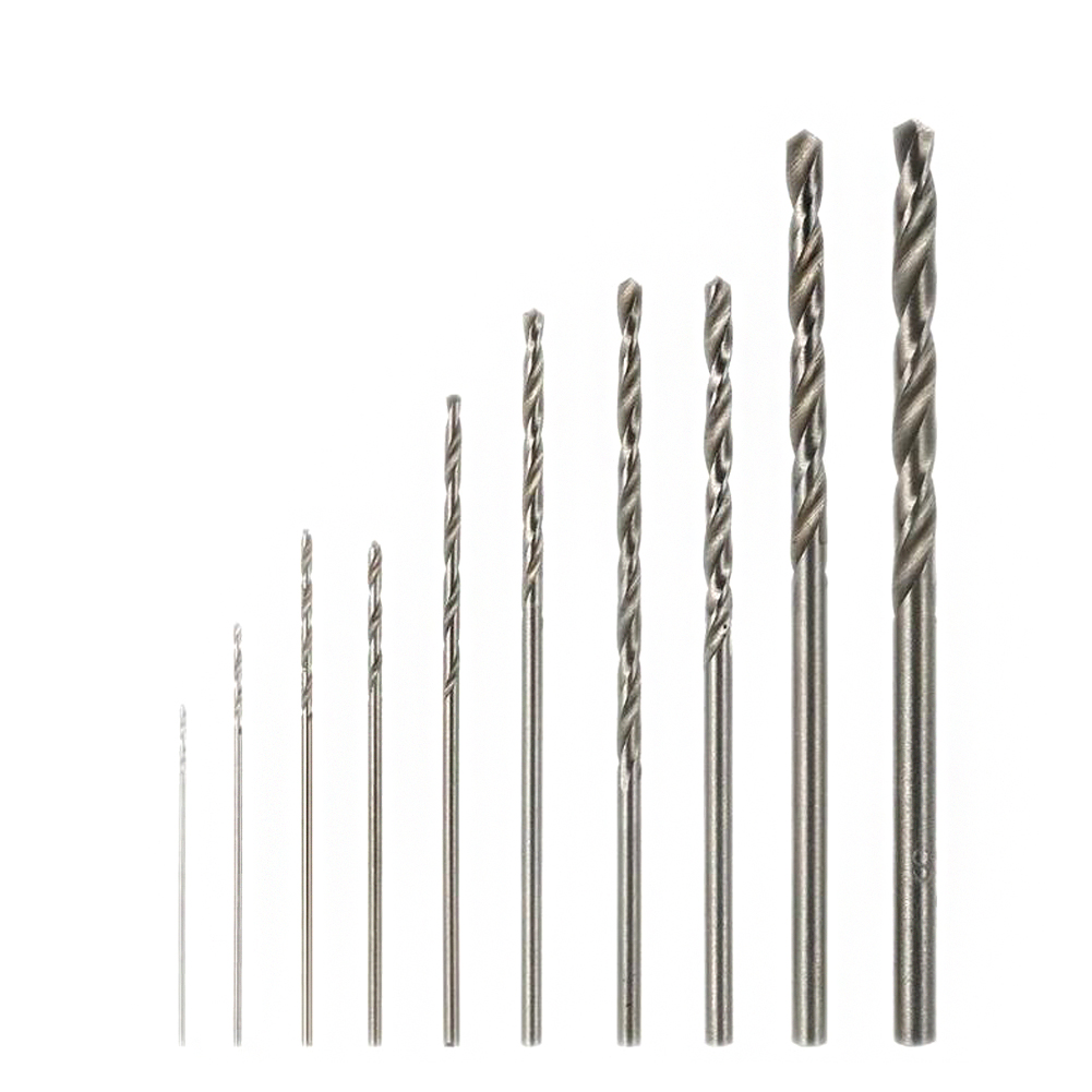 10pcs Hss High Speed White Steel Twist Drill Bit Set For Dremel Rotary ...